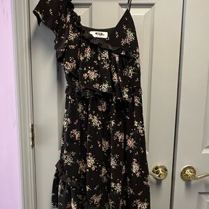 MSGM Black Floral Dress